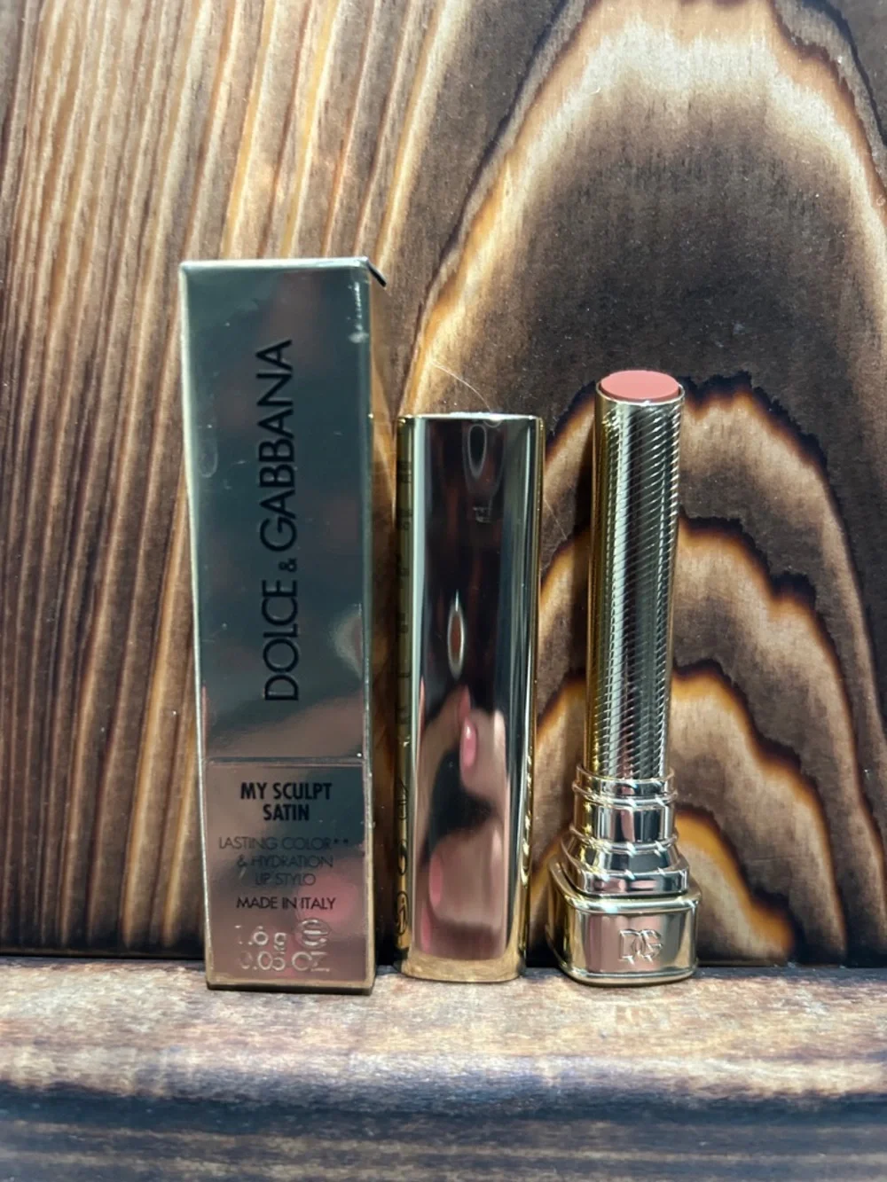 Dolce & Gabbana Satin Lipstick in My 888 with Gold Case